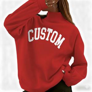 Sweat-shirt réversible surdimensionné de haute qualité pour femmes Logo personnalisé en gros du fabricant - Product Image 3