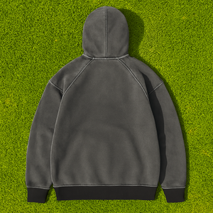 เสื้อฮู้ดดี้และเสื้อสเวตเชิ้ตผ้าเดนิมหนานุ่ม OEM สำหรับทุกเพศ พิมพ์โลโก้ตามสั่ง ทรงโอเวอร์ไซส์ สำหรับฤดูใบไม้ร่วง เป็นมิตรกับสิ่งแวดล้อม พิมพ์ลายดิจิทัล กันลม สำหรับผู้ชาย - Product Image 2