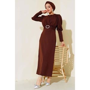 Vestito colletto doppio petto chiuso <span class=keywords><strong>marrone</strong></span> - Product Image 3