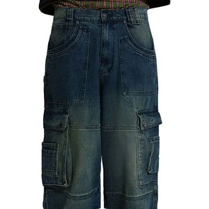Jeans de Mezclilla Casuales para Hombre, Corte Regular, Jeans Ajustados con Bolsillos Cargo, Servicio OEM - Product Image 4