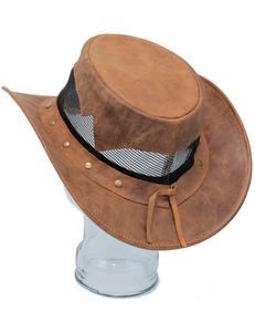 Servicio OEM 100% sombreros unisex de cuero diseño de malla personalizado diferentes colores para actividades al aire libre-pesca informal de viaje - Product Image 3