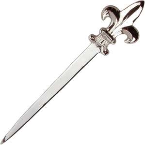 Couteau en métal vintage, finition argentée, ouvre-lettres et papier design pour le bureau. - Product Image 2