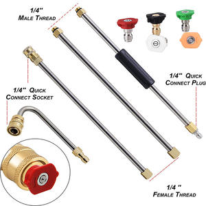 CLAUTOOL Outil de nettoyage de gouttière Laveuse à pression Baguettes d'extension Nettoyeur de toit <span class=keywords><strong>Lance</strong></span> Buse 7.5ft <span class=keywords><strong>Lance</strong></span> de remplacement Connexion rapide - Product Image 4