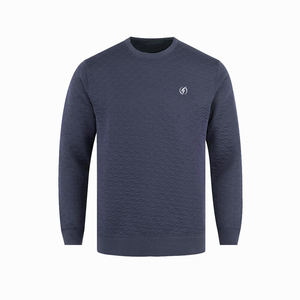 เสื้อสเวตเชิ้ตผู้ชาย คอโอ ผ้าฝ้าย 100% น้ำหนัก 350 กรัม แขนยาว แฟชั่นลำลอง ลายพิมพ์เรียบๆ รับสกรีนโลโก้ ผลิตตามแบบ ODM สำหรับฤดูหนาว - Product Image 1