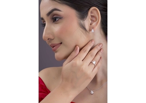 LAX DIORE JEWELS Premium IGI Certified 18K Gold Plated Pear Cut Lab Grown Diamond Luxury <b>Stud</b> <b>Earrings</b> for Graduation Party Gift - Product Image 4