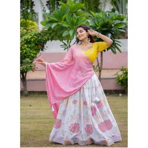 Vente chaude Exclusif Designer Indien Ethnique Georgette Lehenga Choli pour Festival et Mariage Porter Disponible au Meilleur Prix - Product Image 1