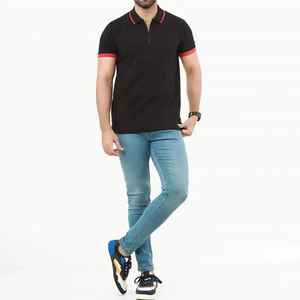 OEM Custom Logo Design Cotton Polyester Pique Fabric Tennis <b>T</b>-<b>shirt</b> Men <b>Polo</b> <b>T</b> <b>Shirts</b> Business <b>Black</b> Color Mens Golf <b>Polo</b> <b>Shirt</b> - Product Image 2