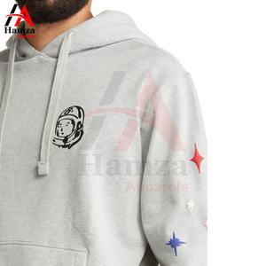 Sudadera con capucha de manga larga estampada de gran tamaño OEM sudaderas con capucha para hombre hechas a medida con parche bordado de Hamza Apparels - Product Image 5