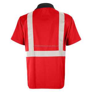 Camisetas Polo de Seguridad Reflectantes de Manga Corta para Hombre al por Mayor 2025, Camisetas Polo de Alta Visibilidad para Construcción, Camisetas Polo de Seguridad Laboral - Product Image 3