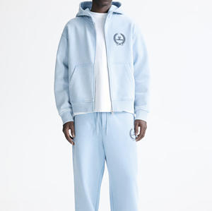 Sudadera con Capucha de Talla Grande, Tejida a Crochet, 100% Algodón, con Cierre, Invierno, Ecológica, Impermeable, Chaqueta Deportiva para Gimnasio, Negra, Unisex, Alta Calidad - Product Image 6