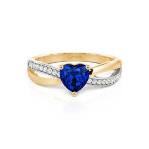 Jeulia Fashion Twist Infinity Heart <b>Ring</b> with Claw Inlay - Product Image 1