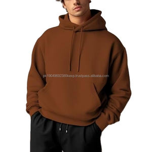 High Quality Heavyweight Cotton Streetwear Clothes <b>Fleece</b> Sweatshirt Custom Puff Print logo <b>Oversized</b> <b>Hoodies</b> <b>Men</b> - Product Image 3