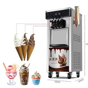 Dernière machine à crème glacée molle commerciale avec plusieurs saveurs pour un service rapide et une machine à crème glacée pratique - Product Image 3