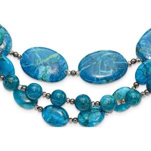 Le dernier collier de perles de résine de mode poli de haute qualité fabriqué à la main pour les femmes d'Inde. - Product Image 3