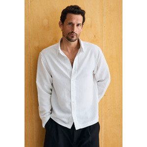 Chemise boutonnée pour homme GRIMELANGE AIRO en tissu modal doux et fin, coupe confortable - Product Image 5