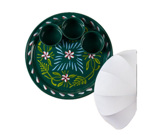 Bandejas Decorativas Metálicas al por Mayor, Diseño Moderno Pintado a Mano, Tapa con Acabado Rojo, Bandejas Decorativas para Bodas - Product Image 6