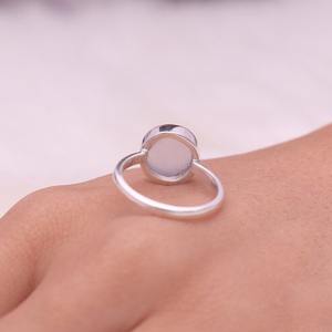 925 Sterling <b>Silver</b> <b>Boho</b> Style <b>Ring</b> Handmade Oval Cut Zircon Gemstone Trendy Wedding & Party Jewelry Gift for Women - Product Image 3