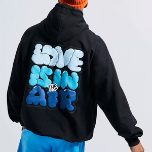 Sweat à capuche surdimensionné pour hommes avec impression de logo personnalisé de haute qualité sweats d'automne en tissu tricoté avec col à capuche ensembles vierges disponibles - Product Image 2