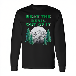 T-shirt à manches longues Beat The Devil Out Of It Art Paint Trees Mountains - Product Image 2