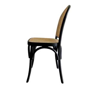 Silla de Comedor de Madera Maciza de Teca y Ratán, Diseño Moderno y Minimalista, para Comedores, Hoteles y Restaurantes - Product Image 2