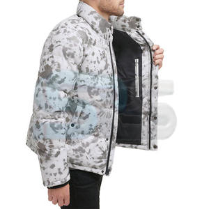 Chaqueta acolchada ajustada para hombre, chaqueta de invierno con burbujas por sublimación, hecha a medida con logotipo bordado de Jacquard, lona cálida con estilo - Product Image 1