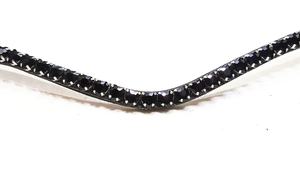 Selle anglaise de luxe en cuir noir ornée de cristaux, avec frontale courbée rembourrée, accessoires d'équipement équestre haut de gamme - Product Image 3