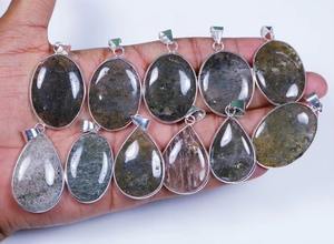 <b>Top</b> Quality Amazing Natural Garden Quartz High Quality Loose Gemstone Silver <b>Overlay</b> Bezel Pendant Fashion pendant for womens - Product Image 5