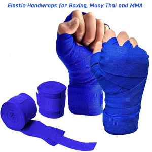 Gants de boxe en gel pour hommes et femmes, protection élastique rembourrée des poings sous les mitaines, Muay Thai MMA Kickboxing Martial - Product Image 4
