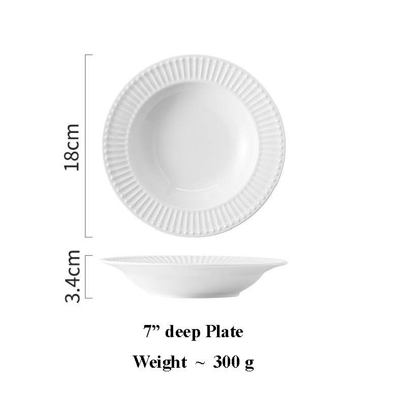 Assiette creuse de 7 pouces