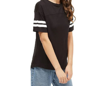 Hot Selling Women's Oversized 100% Cotton T-<b>Shirts</b> Fashion Custom Printed Plaid Design with Flocking Technique for Summer - Product Image 5