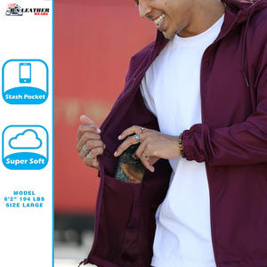 Chaqueta cortavientos ligera para hombre al por mayor | Chaquetas impermeables con capucha para estilo informal y exterior - Product Image 6