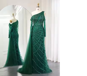 Nouveaux tissus de tulle de mariée de luxe avec paillettes dentelle perlée et perles pour robes de mariée de style européen robes de dame élégantes - Product Image 2