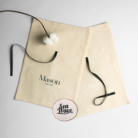 Pochette en coton personnalisée avec logo - Sac anti-poussière en flanelle brossée pour l'emballage des vêtements, des bijoux et le rangement