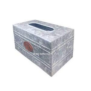 Boîte à mouchoirs moderne de luxe porte-serviettes fait à la main gris couleur carré en métal fait à la main dernière arrivée personnalisé cuisine Table Bar décor - Product Image 1