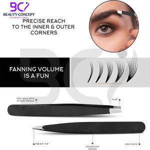 แหนบคิ้วสแตนเลสคุณภาพดี ปลายเฉียง สีดำ สำหรับคิ้วที่คมชัดทุกแบบ เหมาะกับทุกสภาพเส้นขน - Product Image 5