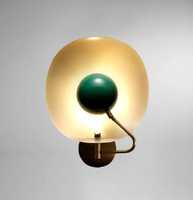Applique murale LED RJ Handicraft Store en métal doré avec lumière à intensité variable et protection oculaire, style Mid-Century Modern pour la maison et le bureau