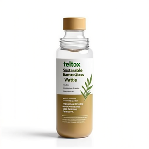 Bottiglia d'Acqua Sostenibile in Bambù e Vetro Teltox, Articolo Promozionale con Caratteristiche Ecologiche - Product Image 2