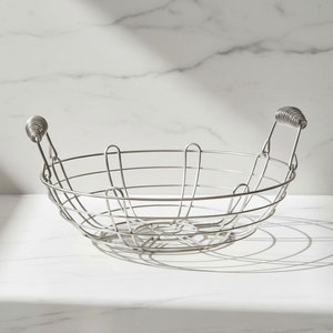 Elegant High Quality Metal Handpicked Fruit <b>Basket</b> <b>with</b> Fresh Fruits for Everyday Use Width 26.67cm Height 9.53cm - Product Image 3