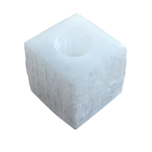 Bougeoir en pierre naturelle sélénite bougeoir en cristal naturel pierre précieuse cristal reiki de guérison approvisionnement en gros - Product Image 6