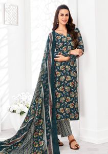 Haute sur demande pur coton avec feuille imprimé Kurta bas avec Dupatta pour filles vêtements de tous les jours costumes disponibles au prix de gros - Product Image 4
