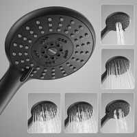 Ensemble de robinetterie de salle de bain mural Arrow avec douchette pluie haute pression, barre coulissante, en laiton poli, monocommande, finition chromée, fonction massage céramique