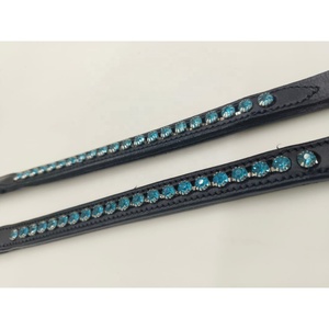 Brida de caballo de cuero duradero con logotipo personalizado más vendido con Riendas de cristal precio competitivo equitación deportes Halter - Product Image 1
