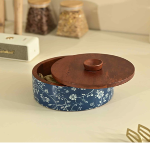 Caja de Chapati de madera En madera natural con una elegante tapa de vidrio con un verde vibrante, disponible a precios al por mayor - Product Image 5