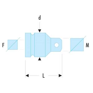 Accessoires et pièces pour outils pneumatiques Facom, coupleur à percussion de 1 1/2'' à 2 1/2'' - Product Image 2