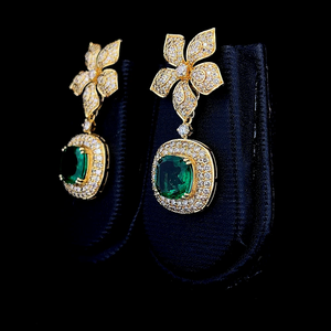 Juego de Aretes Redondos con Diamantes Reales - Product Image 3