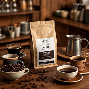 Empaque Ecológico Personalizado, Bolsa de Papel Kraft con Fondo Plano y Válvula para Granos de Café, a Prueba de Olores, con Válvula y Cierre - Product Image 2