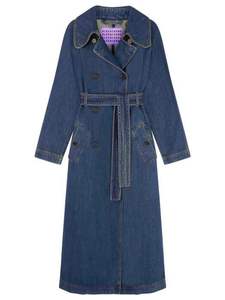 Chaqueta vaquera larga clásica para mujer, elegante, de gran tamaño, versátil, hasta la rodilla, capas de moda, ropa de calle Vintage esencial - Product Image 3