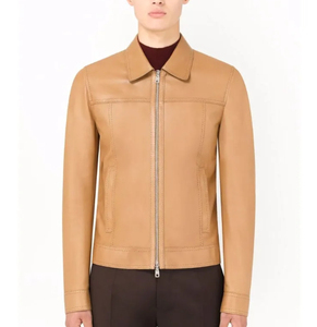 Nouveauté : Veste en cuir pour homme de haute qualité avec tissu en toile, imperméable et coupe-vent, service OEM disponible - Product Image 2