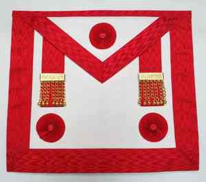 Mandil Masónico para Maestros Masones y Collar de Cadena Masónica Plateada, Regalia Masónica, Mandil de Logia Azul - Product Image 5