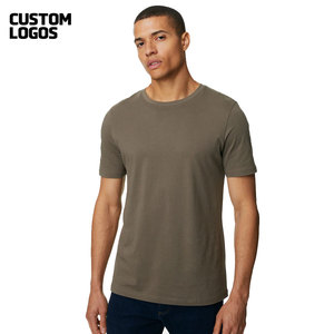 Haut de gamme 100% coton hommes imprimé à manches courtes haut T-shirt respirant marque de mode à manches courtes col rond T-shirt - Product Image 3